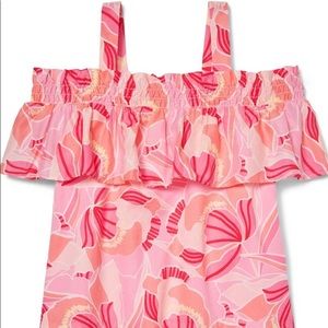 Janie and Jack Peony Print Warm tropical top.